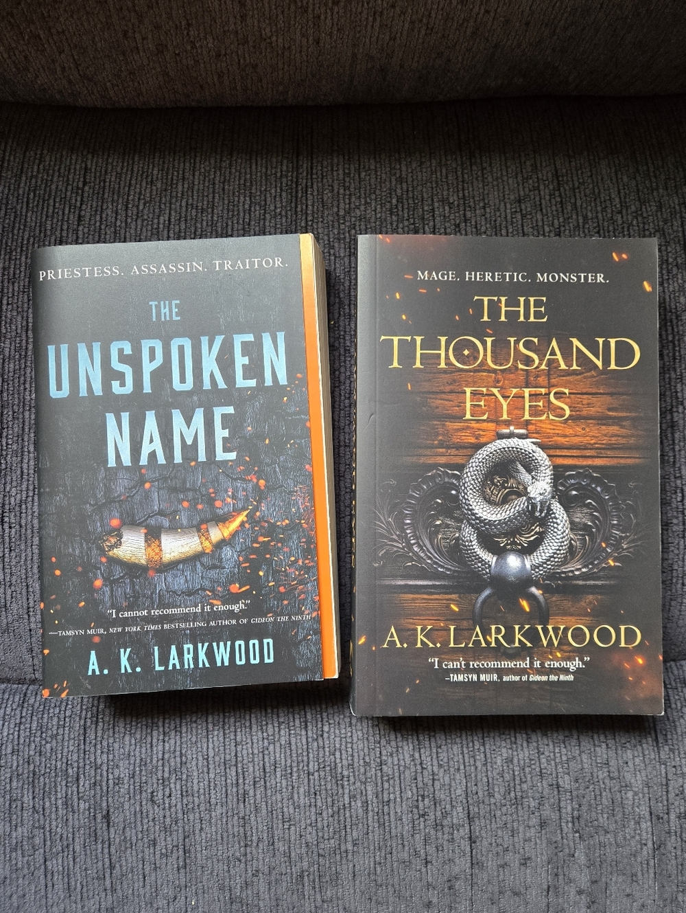 AK Larkwood Paperback Books The Unspoken Name & The Thousand Eyes